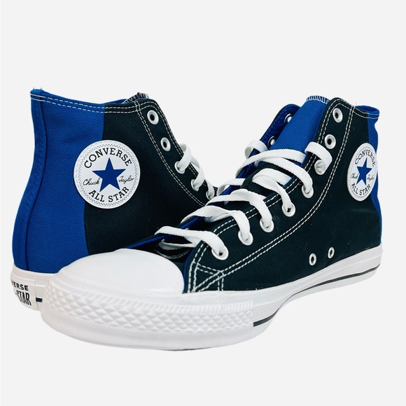 Converse CTAS Colorblock Blue/Black High-Top Unisex Sneaker 163348F Size 12 - Picture 2 of 12